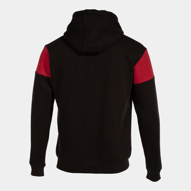 Bluza z kapturem mężczyźni Crew V czarny czerwony