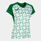 Shirt short sleeve woman Supernova III green white