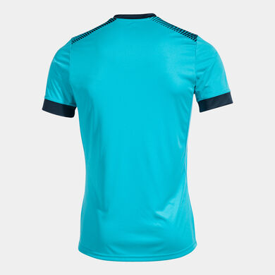Kurzarmshirt mann Eco Supernova neon-türkis marineblau