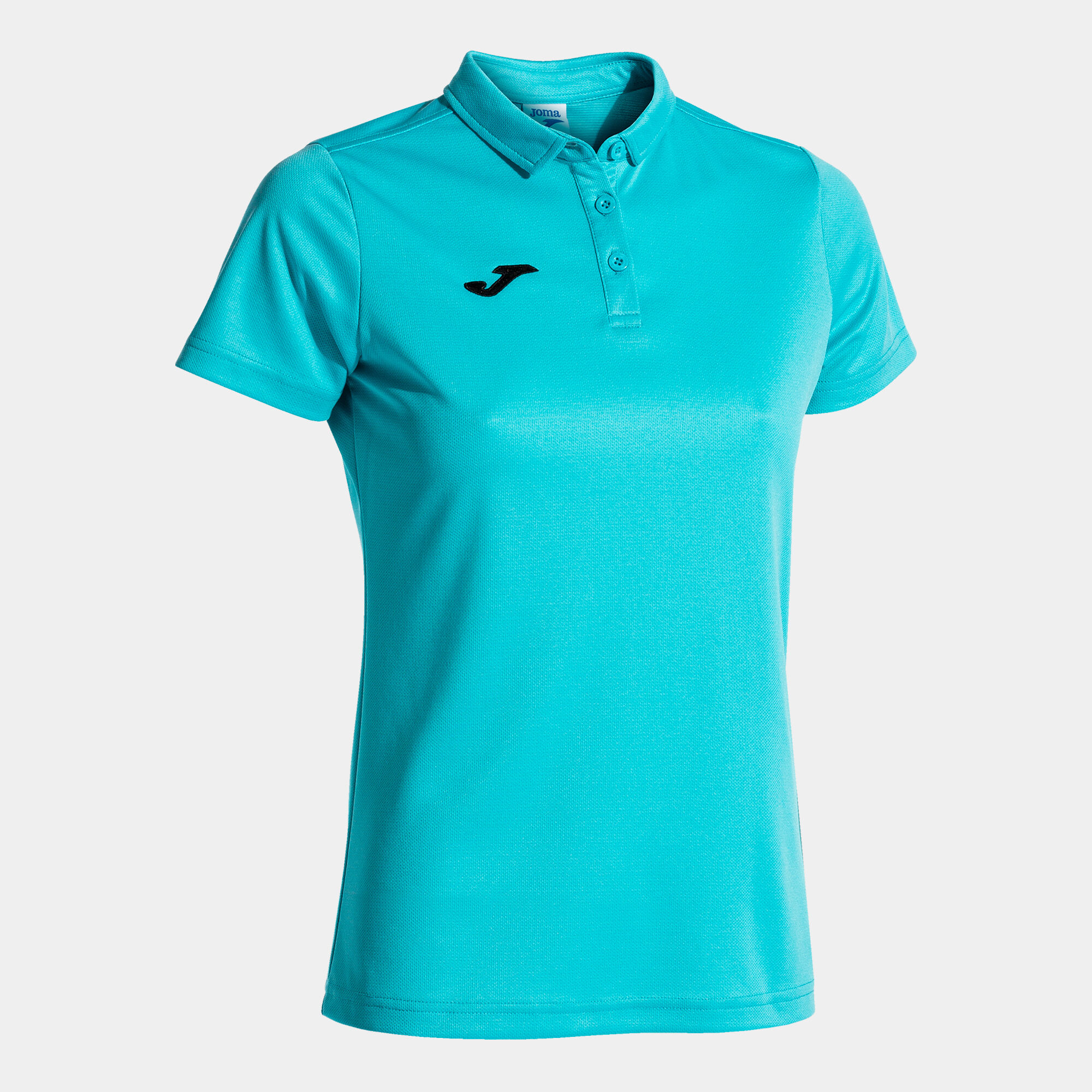 Polo manches courtes femme Hobby turquoise fluo
