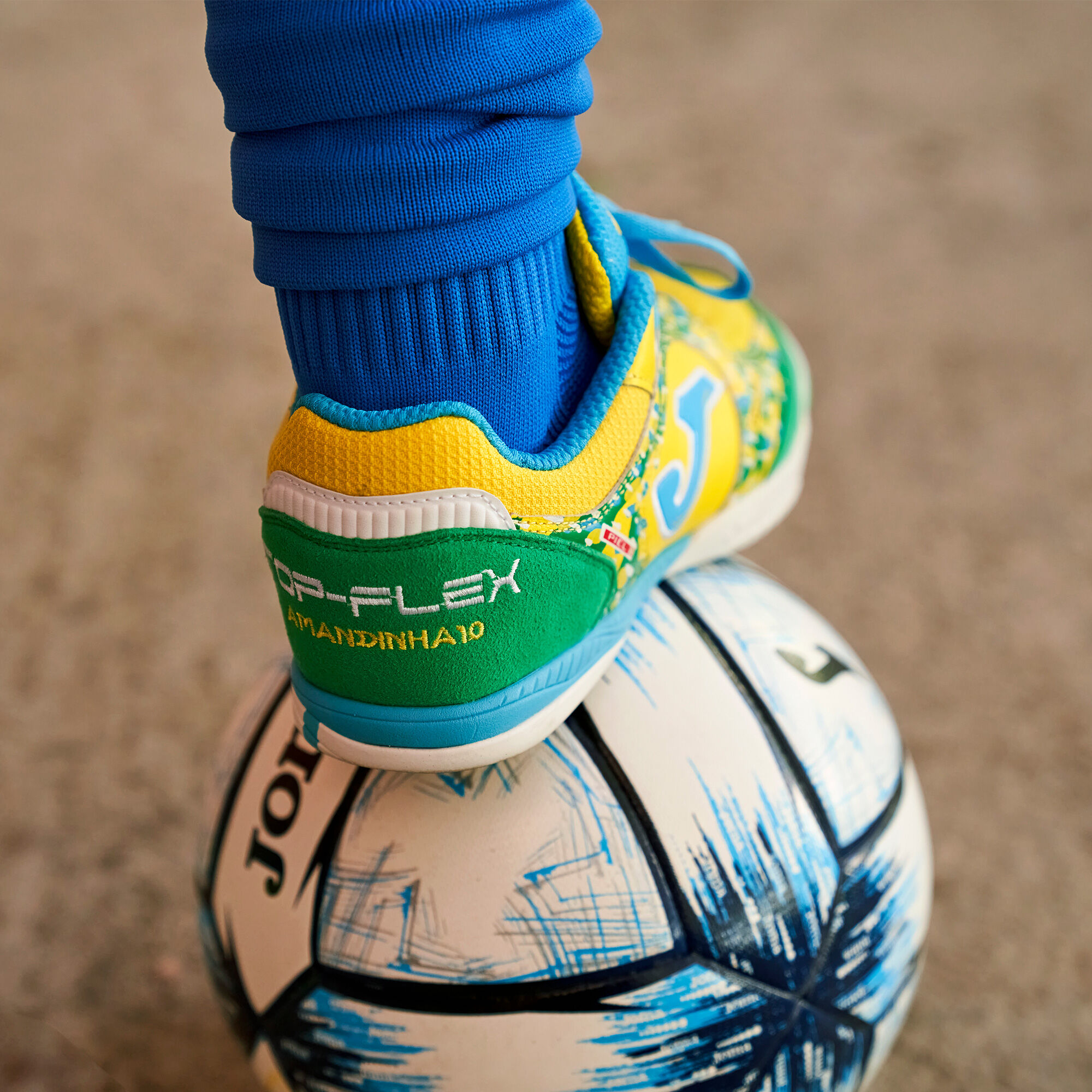 Futsal shoes Amandinha Top Flex indoor yellow green