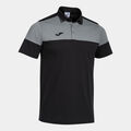POLO MANGA CORTA HOMBRE CREW V NEGRO GRIS
