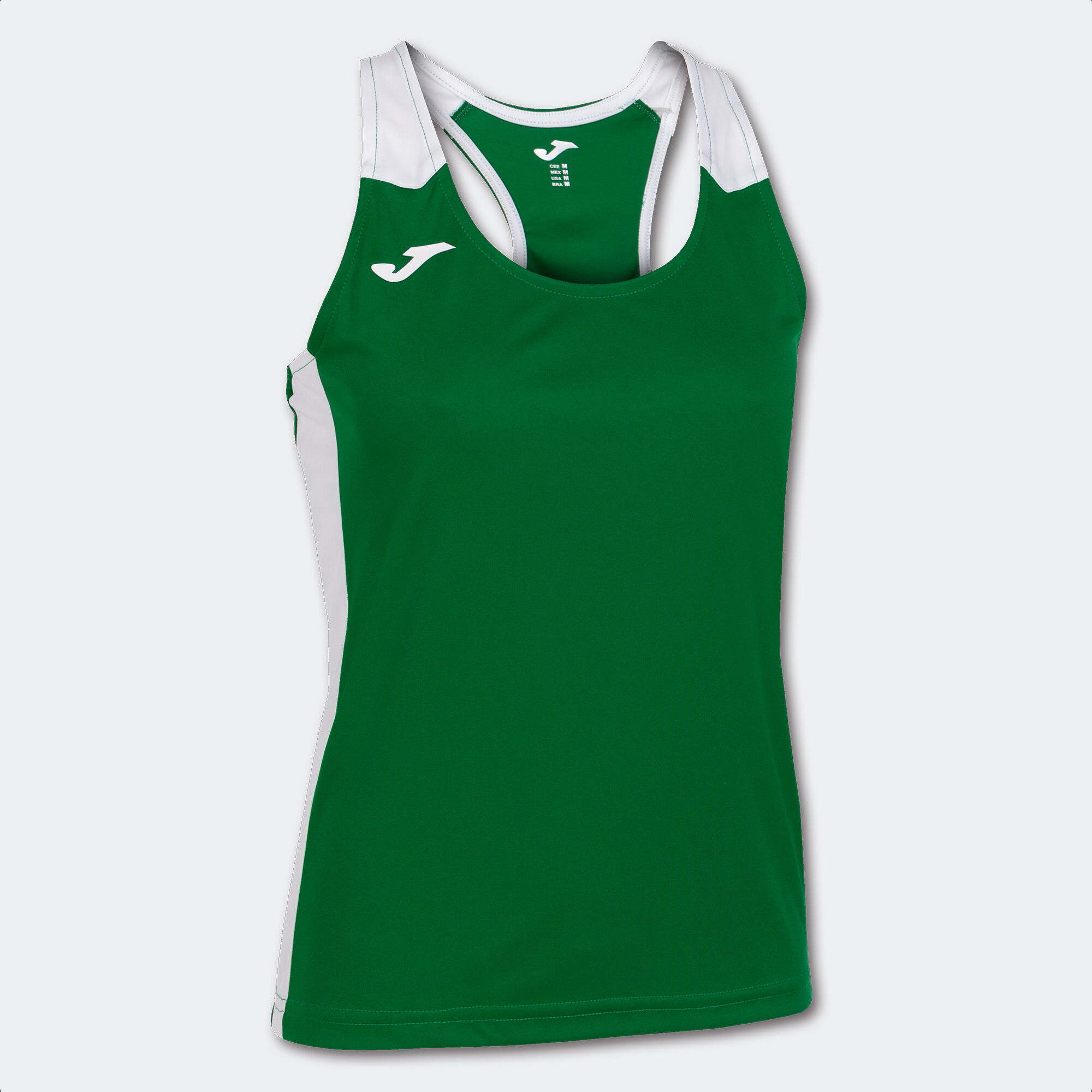 Schulterriemen-shirt frau Record II grün weiß