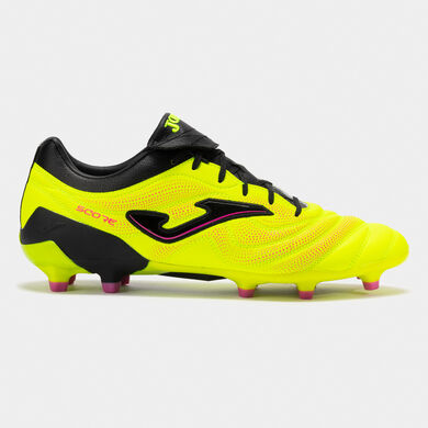 Football boots Score 25 artificial grass fluorescent yellow