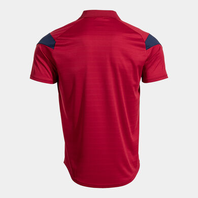 Polo shirt short-sleeve man Montreal red dark navy