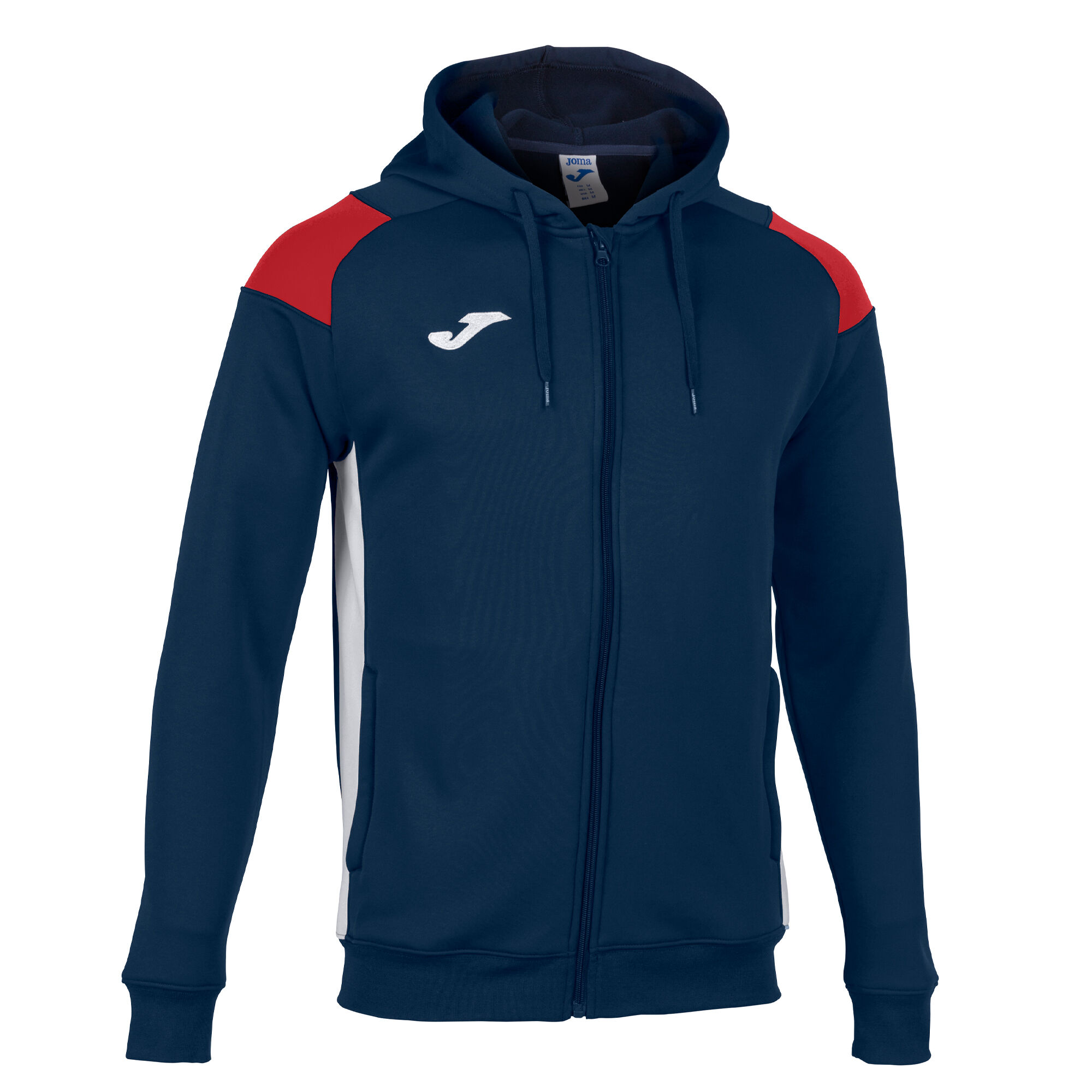 HOODED JACKET MAN CREW III NAVY BLUE RED WHITE