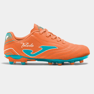 Botas f&uacute;tbol Toledo Jr 26 terreno firme FG junior naranja