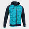 Veste à capuche homme Supernova III bleu marine turquoise fluo