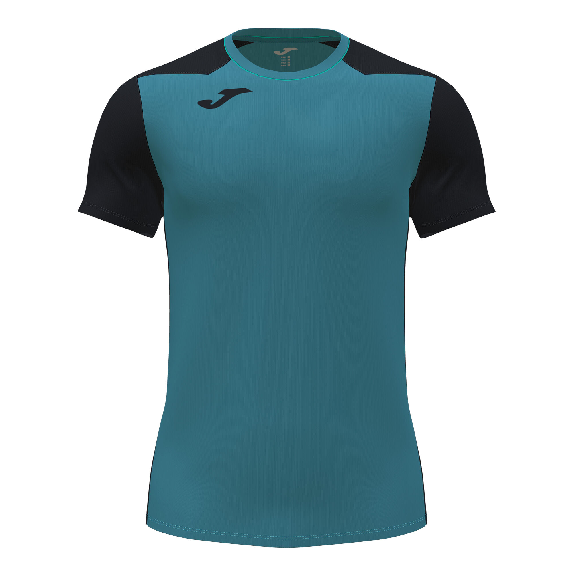 MAILLOT MANCHES COURTES HOMME RECORD II TURQUOISE NOIR