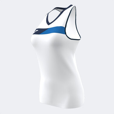 Camiseta sin mangas mujer Court blanco royal