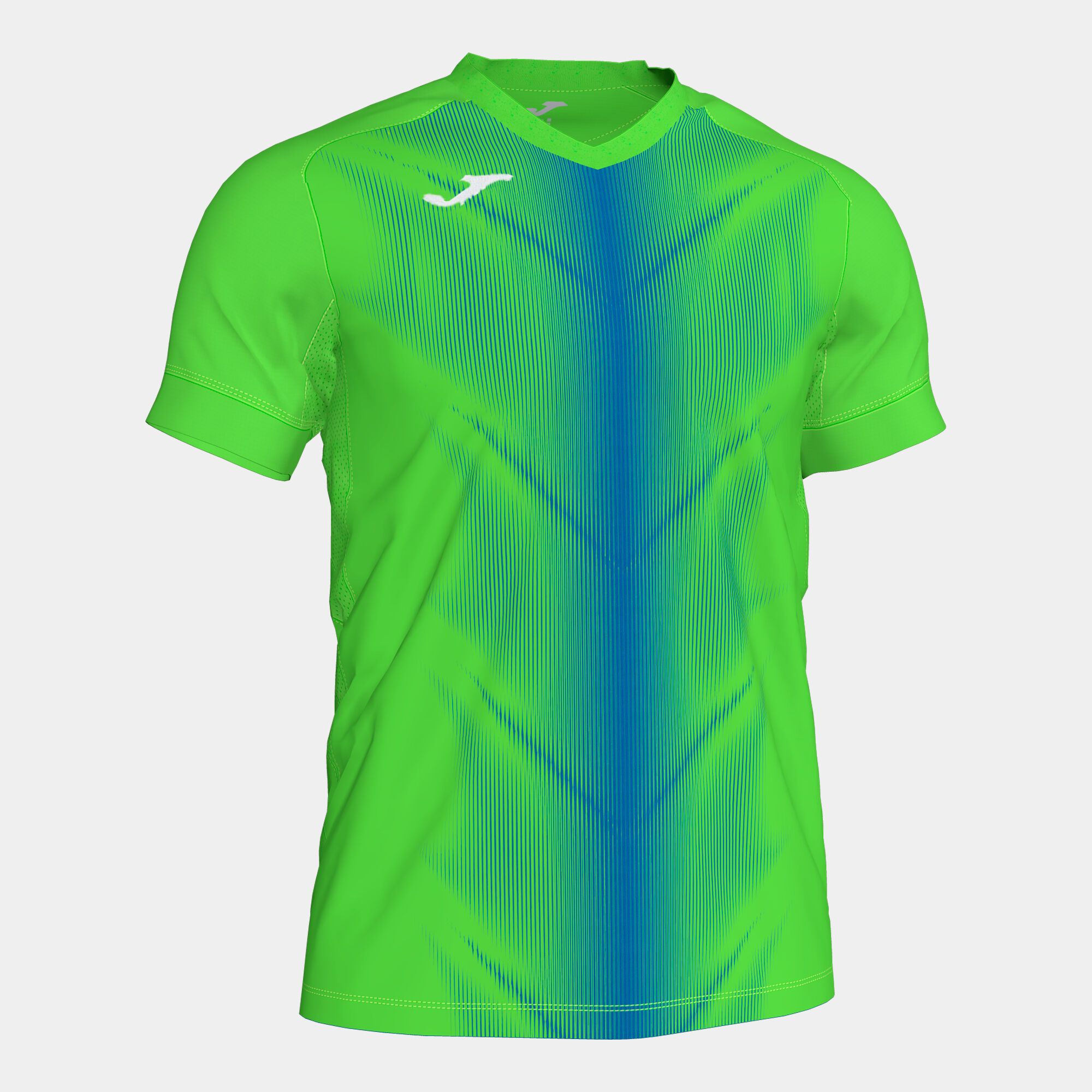 Uva Asistir Matemático Shirt short sleeve man Olimpia fluorescent green royal blue | JOMA®