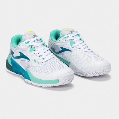 Pantofi sport Roland Lady 24 teren tare damă alb turcoaz