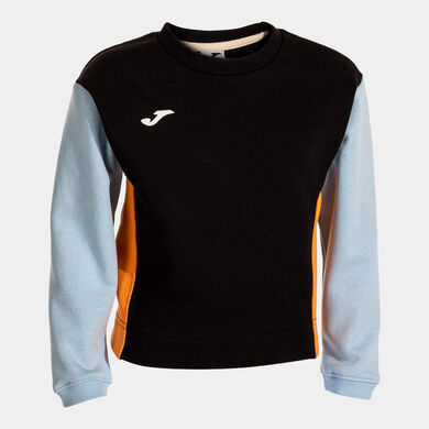 Sudadera unisex Stripe Adventure negro turquesa naranja