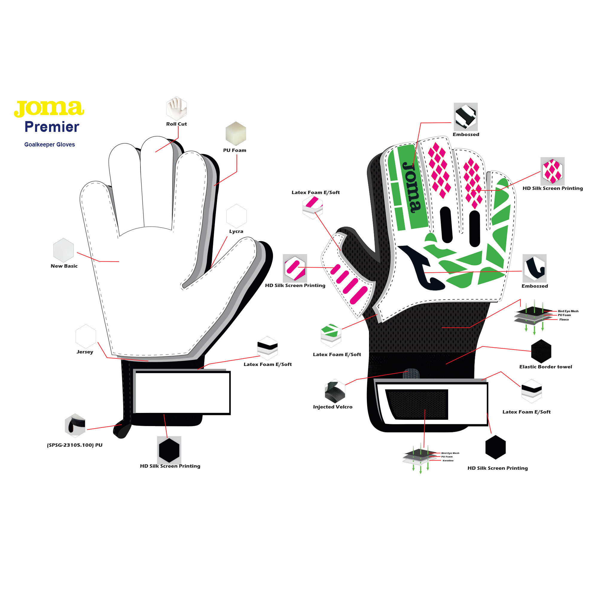Joma football store gloves