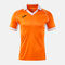 Polo shirt short-sleeve man Vintage Eco Retro orange white