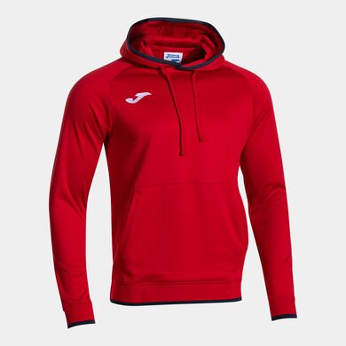 Hooded sweater man Combi Premium red dark navy