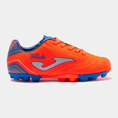 Scarpe calcio Toledo Jr 23 terreno duro HG junior arancione blu reale