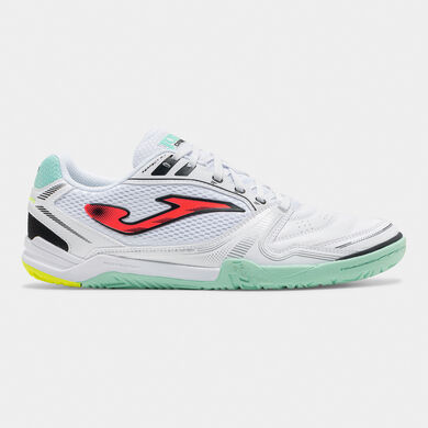 Zapatillas f&uacute;tbol sala Dribling 26 indoor blanco turquesa