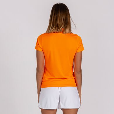 Polo shirt short-sleeve woman Hobby fluorescent orange
