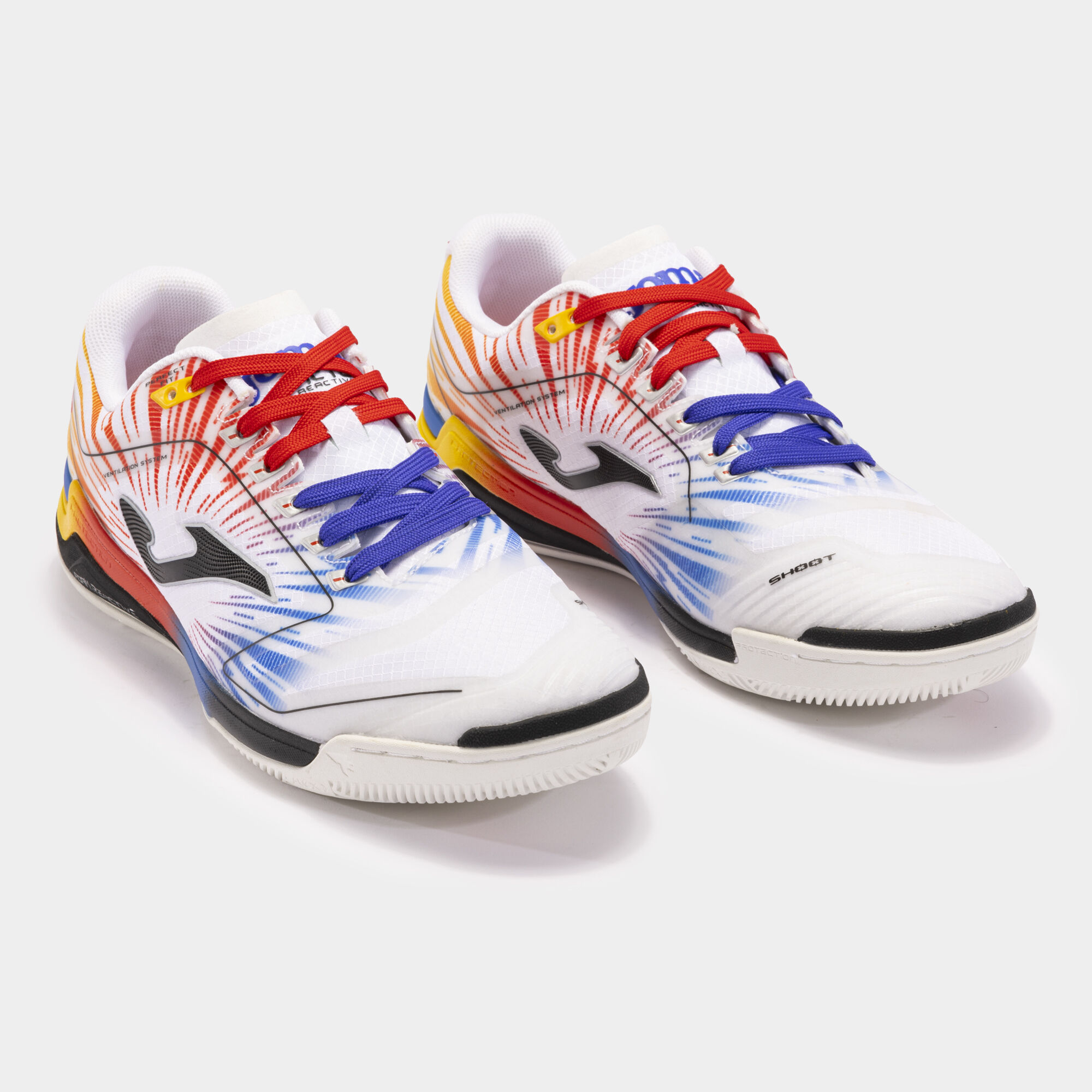 Futsal shoes Invicto 24 indoor white red royal blue JOMA