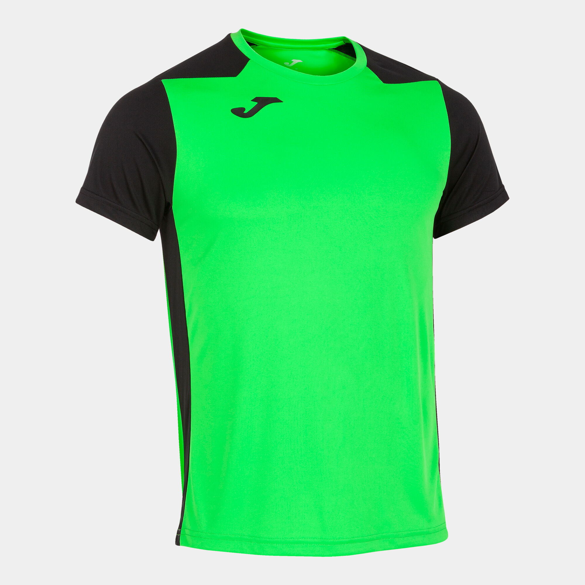 Shirt short sleeve man Record II fluorescent green black