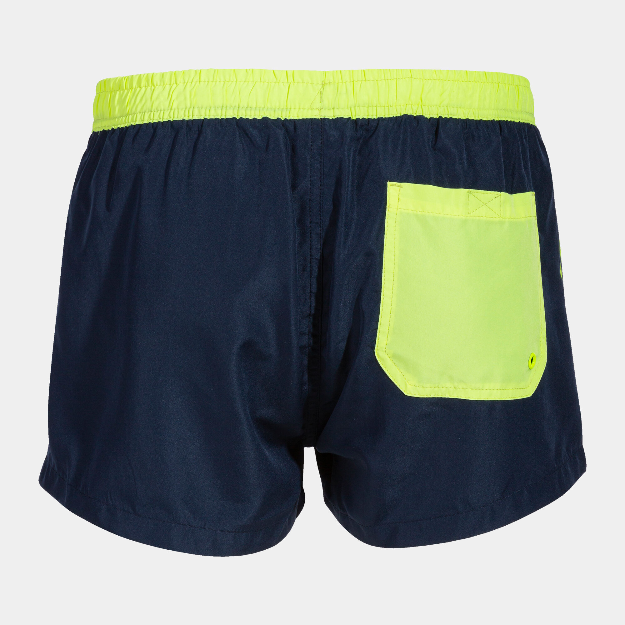 Swimming trunks man Classic navy blue fluorescent yellow