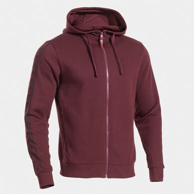 Chaqueta con capucha hombre Icono Street burdeos negro