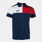 Polo manga corta hombre Crew V marino rojo blanco