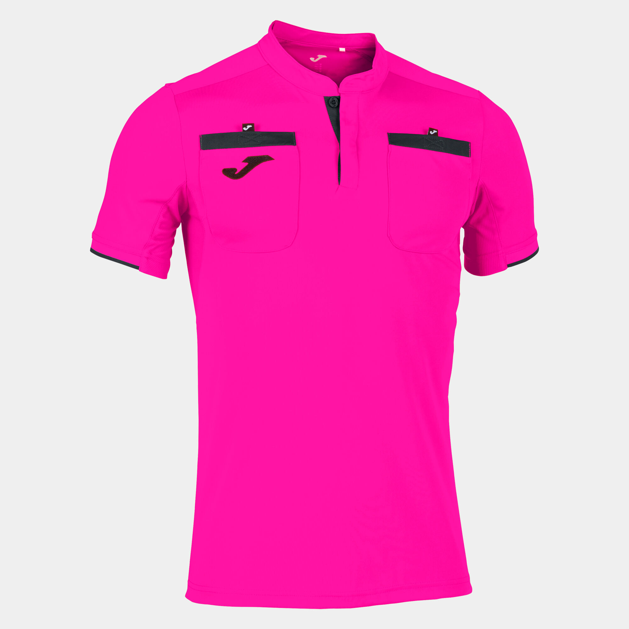 Shirt short sleeve man Referee fluorescent pink