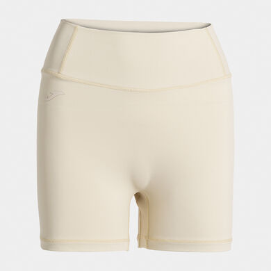 Mallas cortas mujer Indoor gym beige