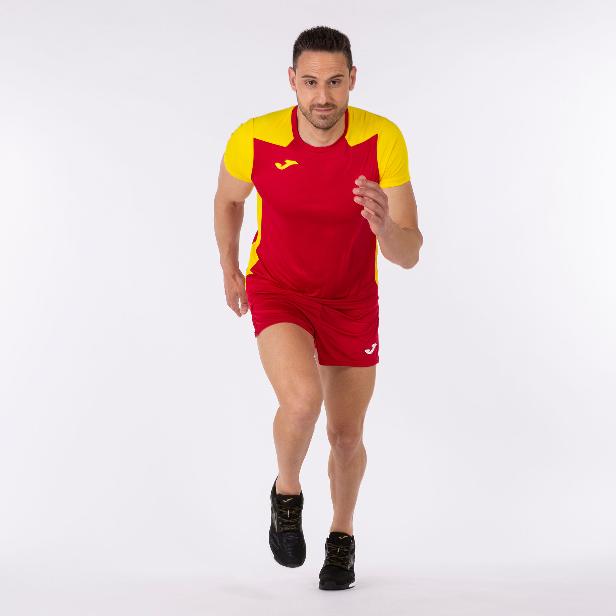 Shirt short sleeve man Record II red yellow JOMA