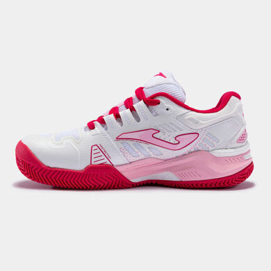 Zapatillas Slam 22 clay junior blanco fucsia