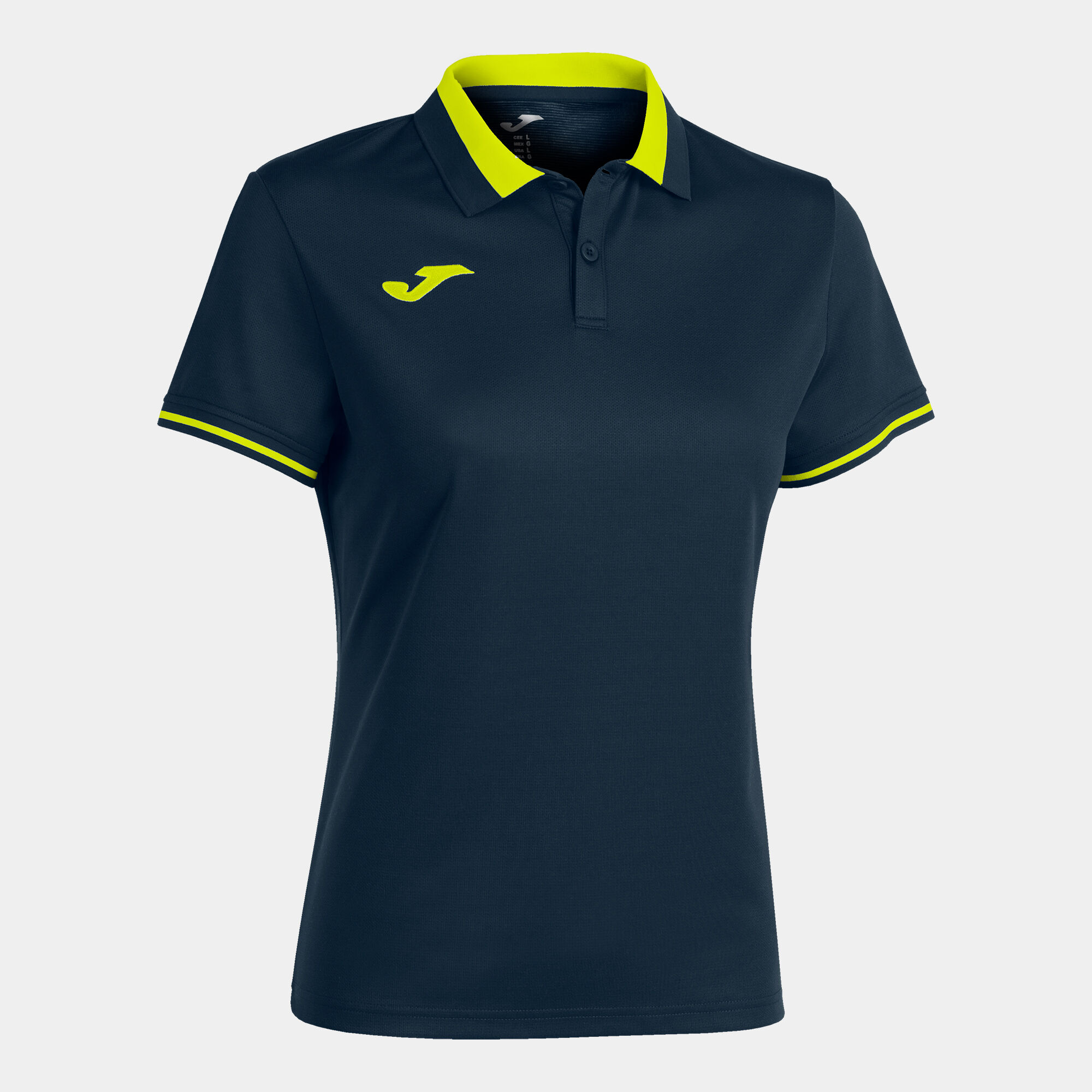 Polo shirt short-sleeve woman Championship VI navy blue fluorescent yellow