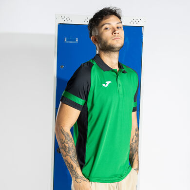 Polo manches courtes homme Lider vert noir