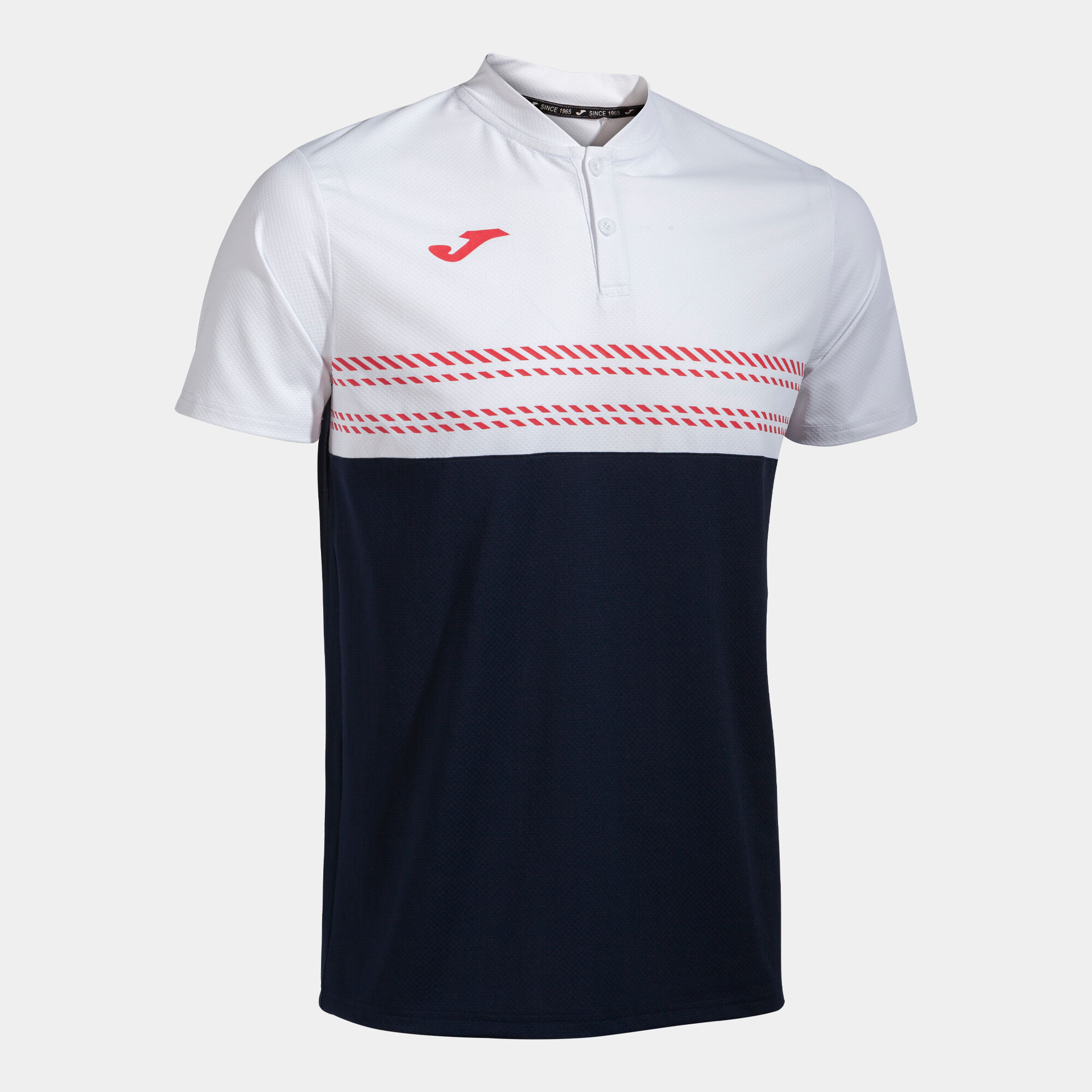 Polo shirt short-sleeve man Smash navy blue white red