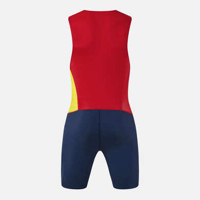 Mono deportivo hombre Picasho rojo amarillo