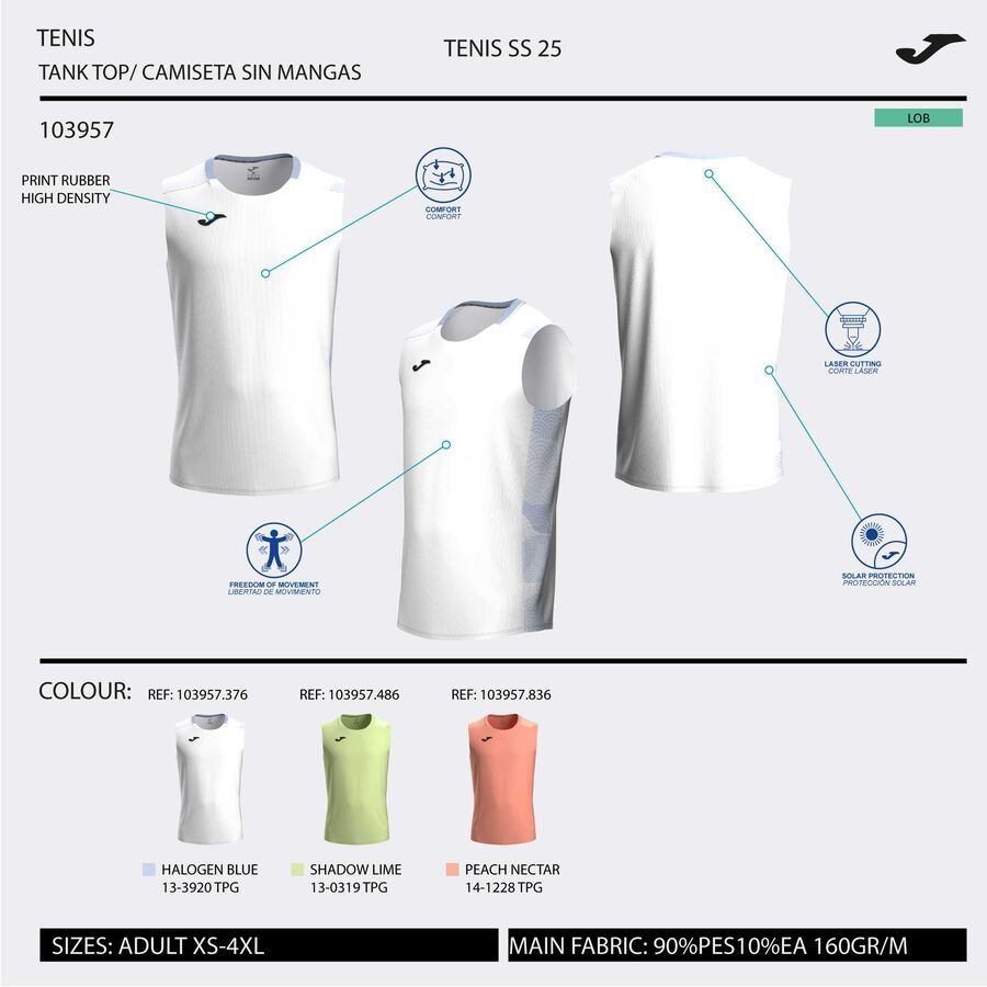 CAMISETA SIN MANGAS CHALLENGE