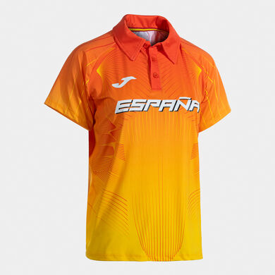 Polo shirt short-sleeve home kit Royal Spanish Athletics Federation woman