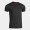 T-shirt manga curta homem R-Night antracite preto