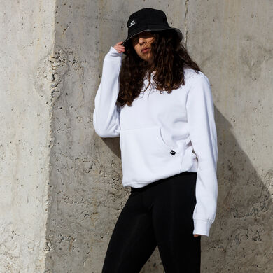 Sweatshirt mit kapuze frau Montana weiß