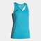 Camiseta tirantes mujer Olimpiada turquesa fl&uacute;or dark navy