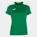 Camiseta manga corta mujer Academy III verde blanco