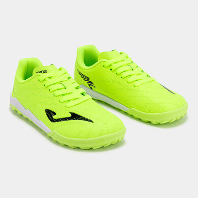 Botas fútbol Evolution Jr Barefoot 25 moqueta - turf junior verde flúor