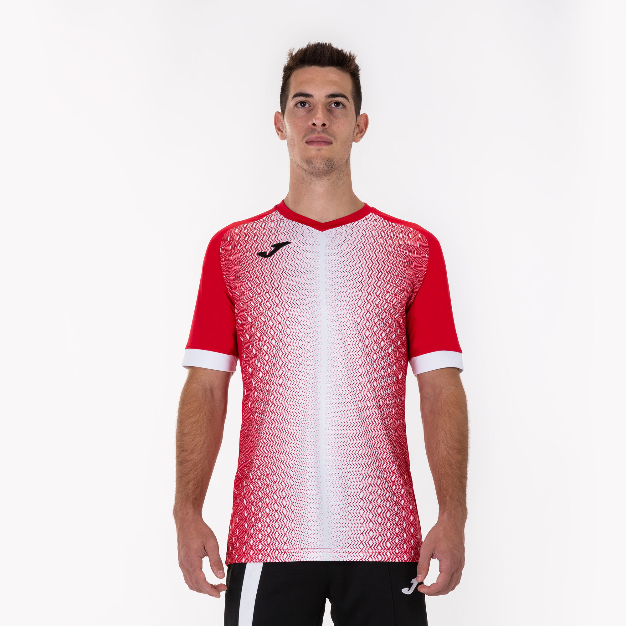 MAILLOT MANCHES COURTES HOMME SUPERNOVA ROUGE BLANC