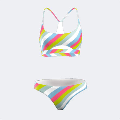 Bikini mujer Santa Mónica II blanco rosa