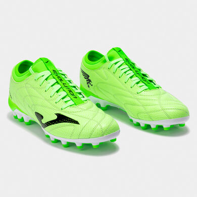 Botas fútbol Evolution 25 césped artificial AG verde flúor