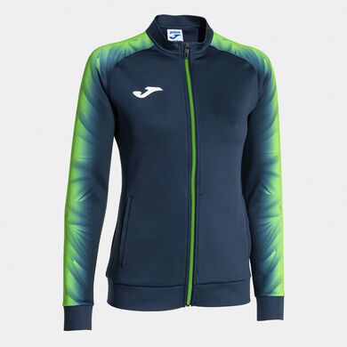 Jacket woman Elite XI navy blue fluorescent green
