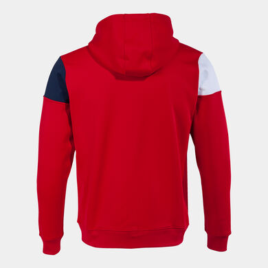 Giacca con cappuccio uomo Crew V rosso blu navy