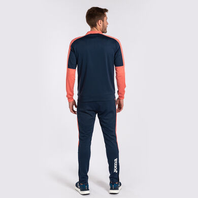 Tracksuit man Eco Championship navy blue fluorescent orange