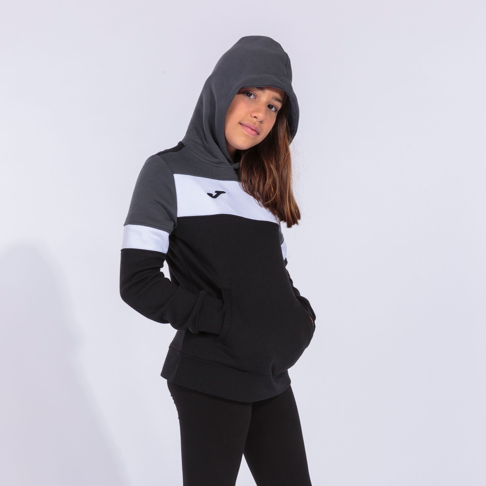 Nike heritage black and white colorblock sweatshirt top